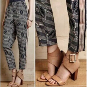 Anthropologie Hei-Hei Lourinha leaf print pants